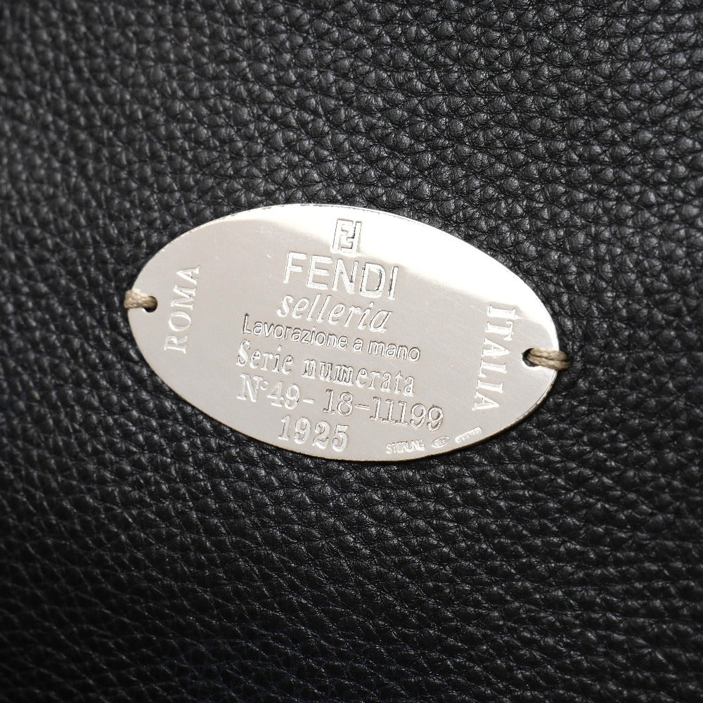 FENDI Handbag Leather Sterling Silver black 23908BR195.029