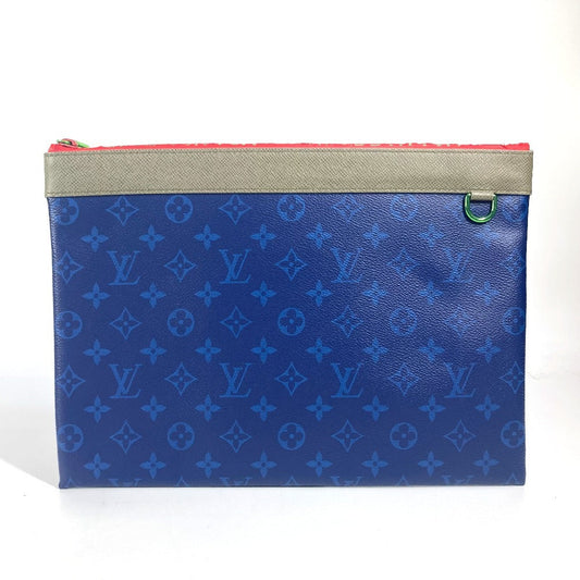 LOUIS VUITTON Clutch bag M63047 Monogram canvas blue monogram pacific Monogram Apollo unisex(Unisex) Used Authentic