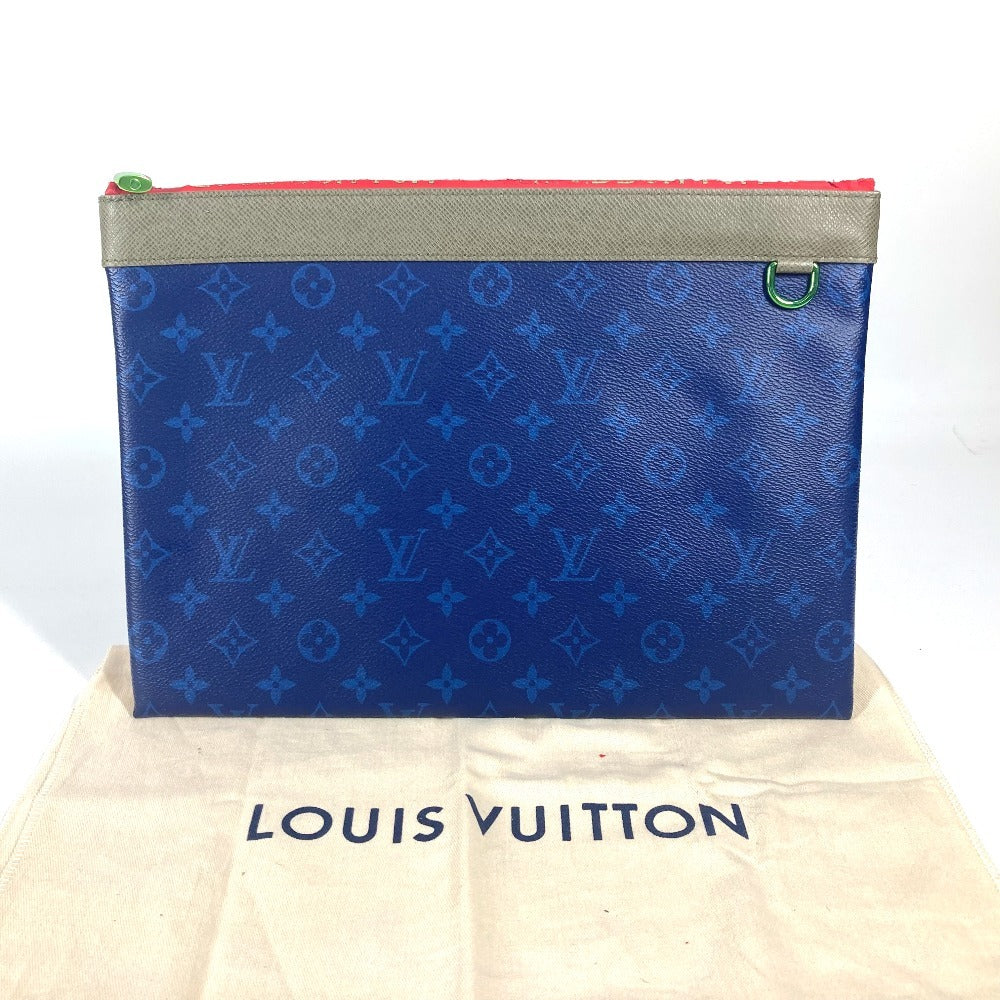LOUIS VUITTON Clutch bag M63047 Monogram canvas blue monogram pacific Monogram Apollo unisex(Unisex) Used Authentic