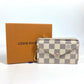 LOUIS VUITTON Coin case N60498　 Damier Azur Canvas gray Damier Azur Porte Cartes Rectove