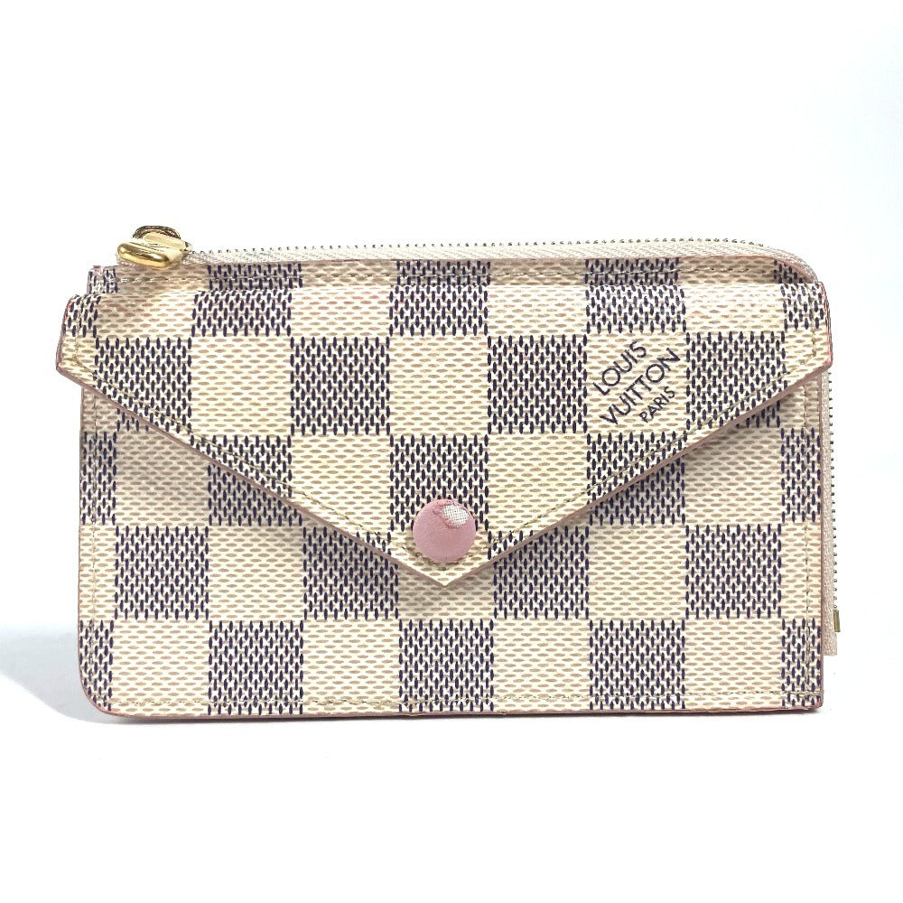 LOUIS VUITTON Coin case N60498　 Damier Azur Canvas gray Damier Azur Porte Cartes Rectove