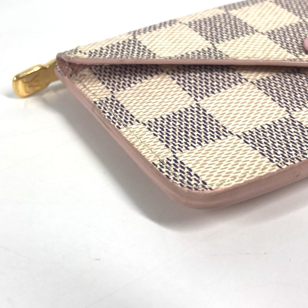 LOUIS VUITTON Coin case N60498　 Damier Azur Canvas gray Damier Azur Porte Cartes Rectove