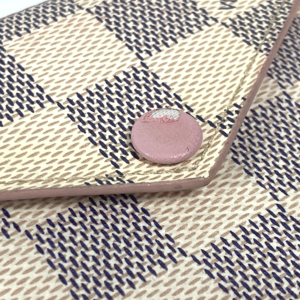 LOUIS VUITTON Coin case N60498　 Damier Azur Canvas gray Damier Azur Porte Cartes Rectove