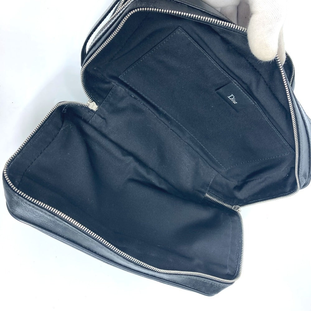 Dior business bag Leather / coated canvas black Trotter logo