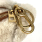 LOEWE Coin case Leather, Shearling Ivory Wallet Coin Pocket Rabbit rabbit