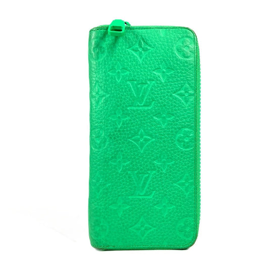 LOUIS VUITTON Long Wallet Purse M81549 Taurillon Clemence Leather green Monogram Taurillon Clemence Zippy Wallet Vertical