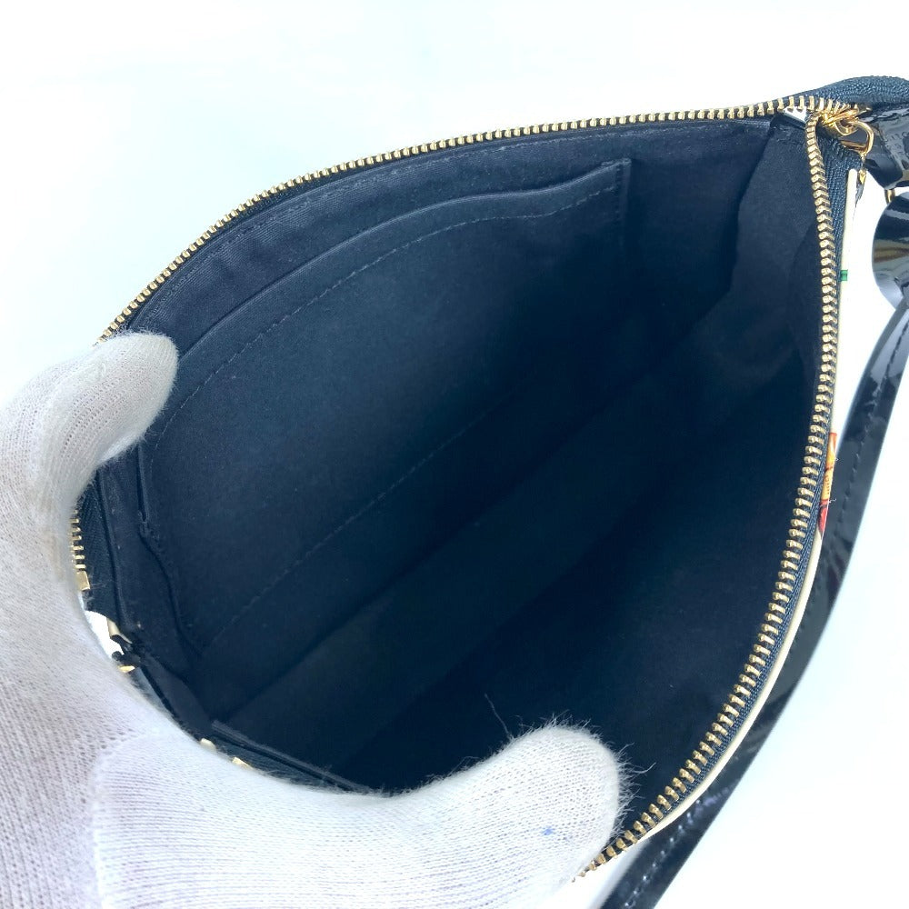 LOUIS VUITTON Shoulder Bag M90928 Patent leather white Vernis Sticker Pochette Accessoires