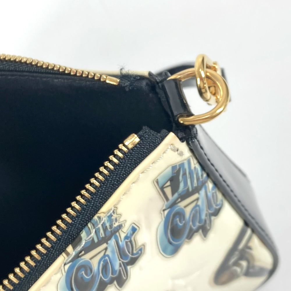 LOUIS VUITTON Shoulder Bag M90928 Patent leather white Vernis Sticker Pochette Accessoires