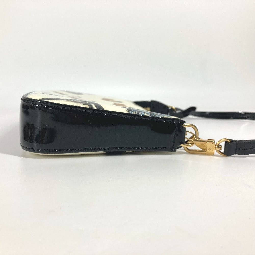 LOUIS VUITTON Shoulder Bag M90928 Patent leather white Vernis Sticker Pochette Accessoires