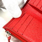 LOUIS VUITTON Trifold wallet M62172 Epi Leather Red Epi Portefeuille Victorine