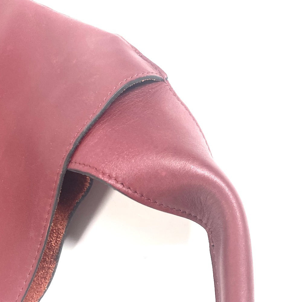 CELINE Shoulder Bag leather Red Pocket Chain