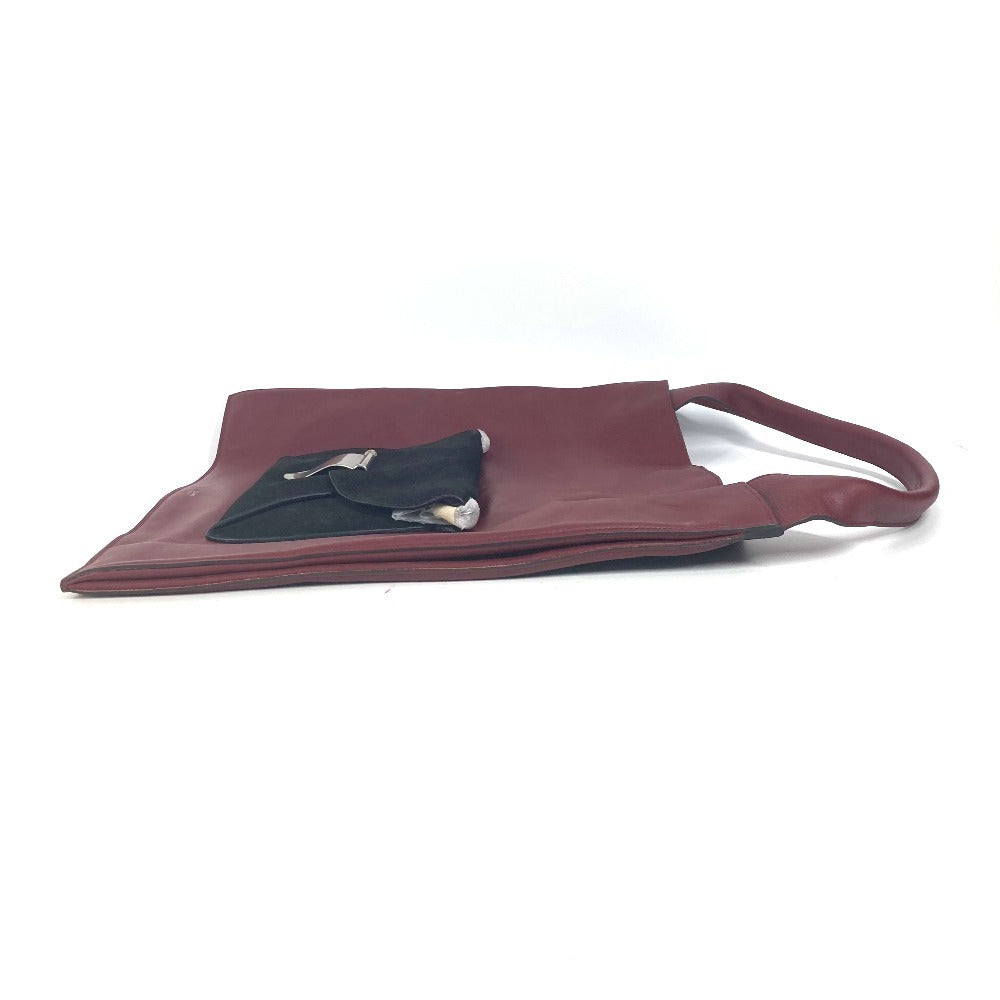 CELINE Shoulder Bag leather Red Pocket Chain