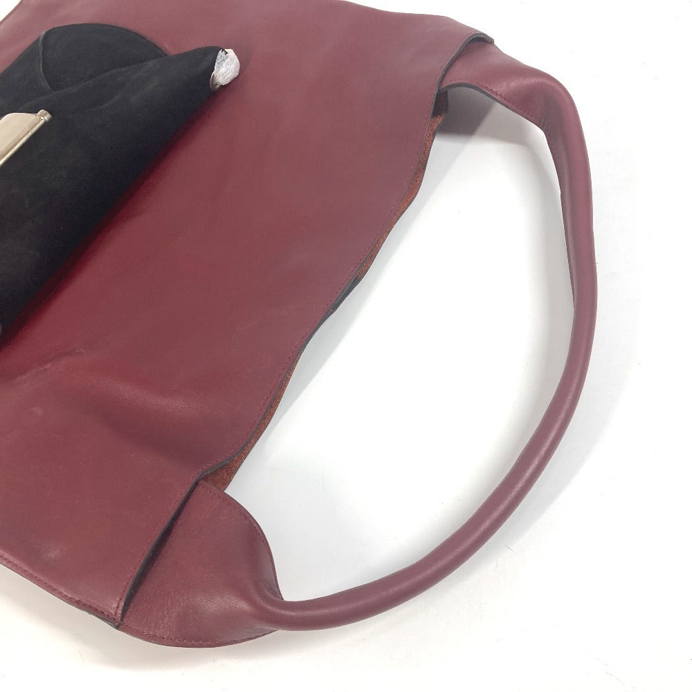 CELINE Shoulder Bag leather Red Pocket Chain