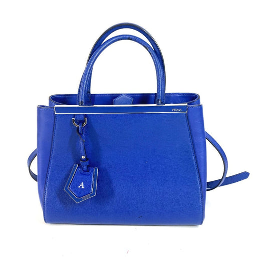 FENDI Handbag leather blue 2WAY bag Petite to Jules