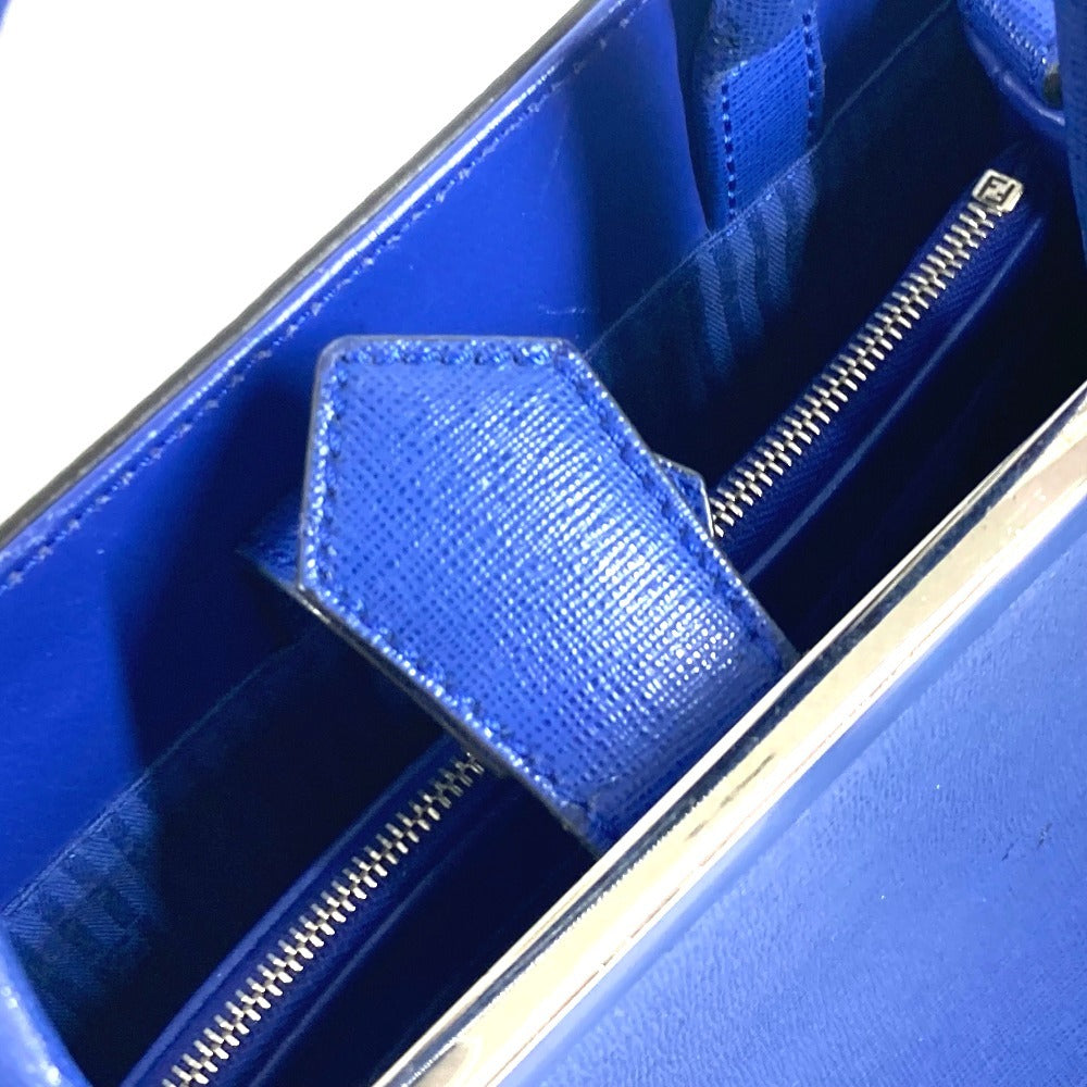 FENDI Handbag leather blue 2WAY bag Petite to Jules