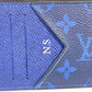 LOUIS VUITTON Coin case M30270 Taiga Leather, Monogram Canvas blue Taigalama Coin card holder