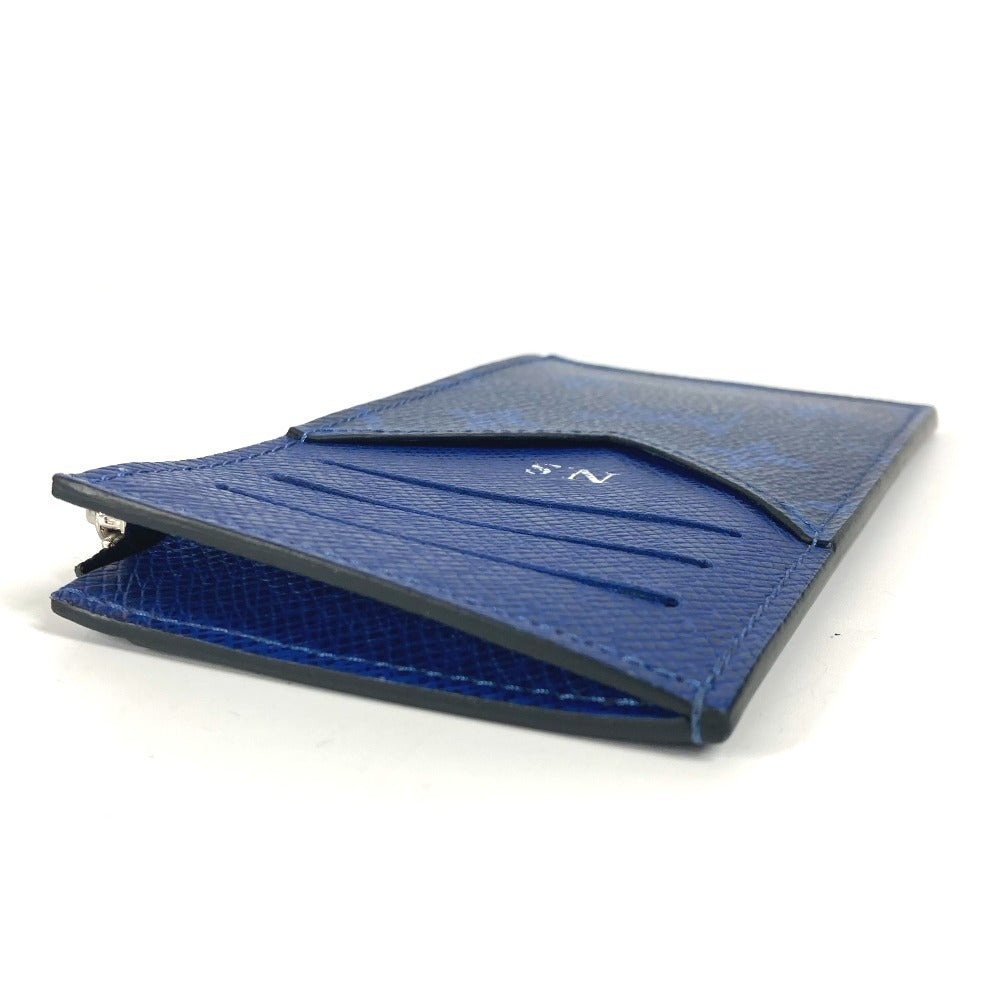 LOUIS VUITTON Coin case M30270 Taiga Leather, Monogram Canvas blue Taigalama Coin card holder