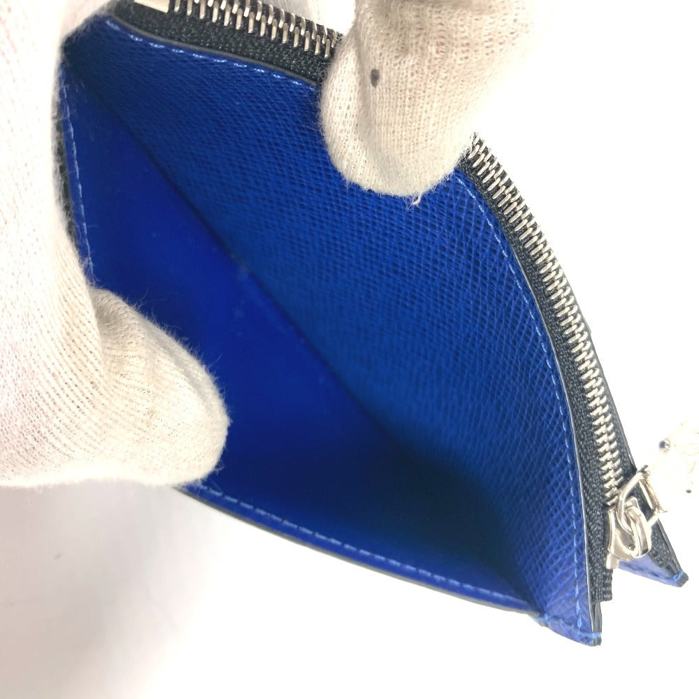 LOUIS VUITTON Coin case M30270 Taiga Leather, Monogram Canvas blue Taigalama Coin card holder