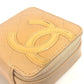 CHANEL Pouch leather beige Cambon line CC COCO Mark