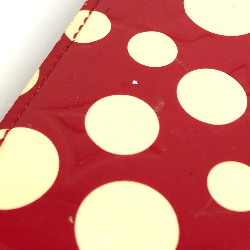 LOUIS VUITTON Long Wallet Purse M91572 Patent leather Red Vernis Dot Infinity Zippy wallet