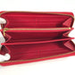 LOUIS VUITTON Long Wallet Purse M91572 Patent leather Red Vernis Dot Infinity Zippy wallet