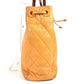 CHANEL Handbag leather Orange vintage CC COCO Mark Matelasse Quilting