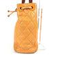 CHANEL Handbag leather Orange vintage CC COCO Mark Matelasse Quilting