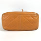 CHANEL Handbag leather Orange vintage CC COCO Mark Matelasse Quilting