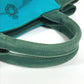 PRADA Handbag canvas green Canapa logo stripes