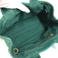 PRADA Handbag canvas green Canapa logo stripes