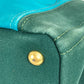 PRADA Handbag canvas green Canapa logo stripes