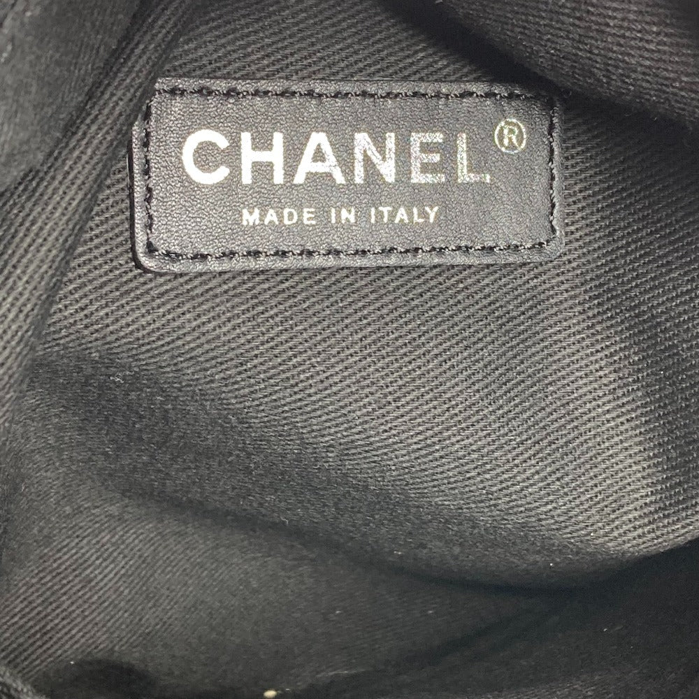 CHANEL Handbag canvas black Airline logo Women Used Authentic