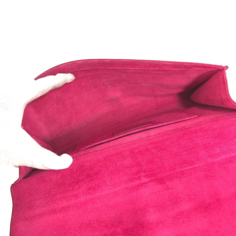 SAINT LAURENT Clutch bag 311213　 leather pink Y line logo flap