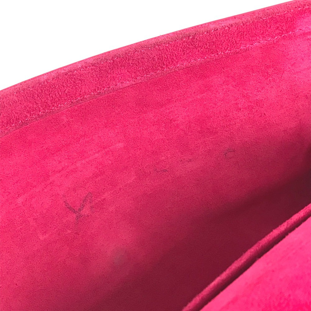 SAINT LAURENT Clutch bag 311213　 leather pink Y line logo flap