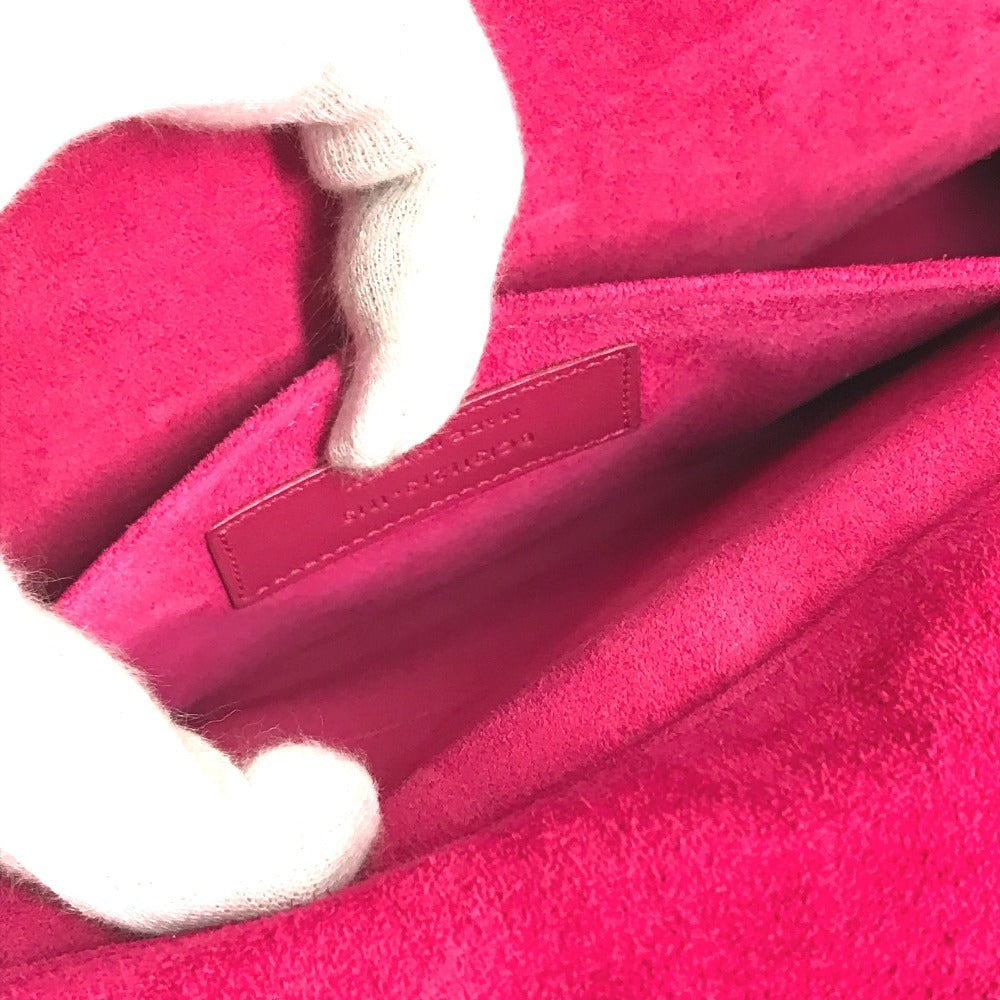 SAINT LAURENT Clutch bag 311213　 leather pink Y line logo flap