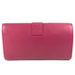 SAINT LAURENT Clutch bag 311213　 leather pink Y line logo flap