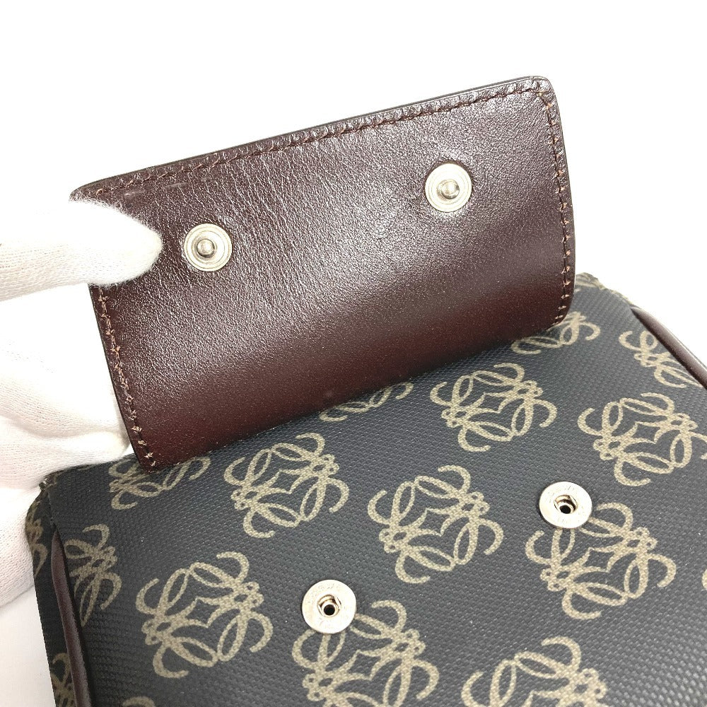 LOEWE Pouch PVC / Leather Brown Bum bag Sling bag Anagram logo pouch only