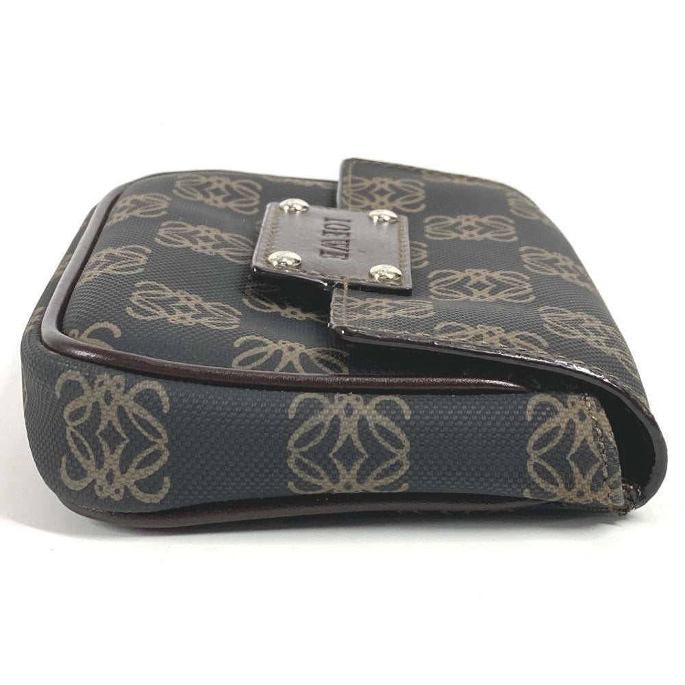 LOEWE Pouch PVC / Leather Brown Bum bag Sling bag Anagram logo pouch only