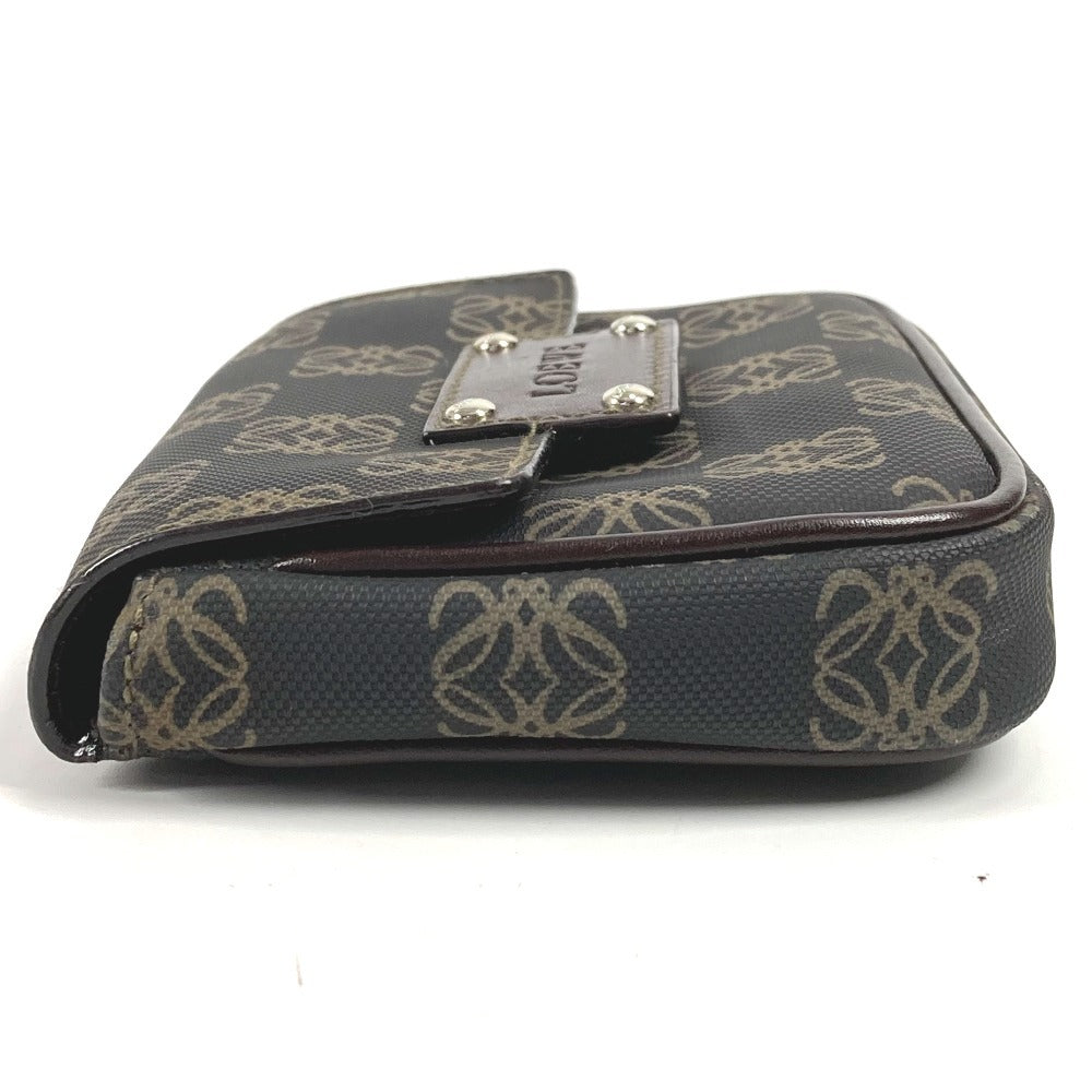 LOEWE Pouch PVC / Leather Brown Bum bag Sling bag Anagram logo pouch only