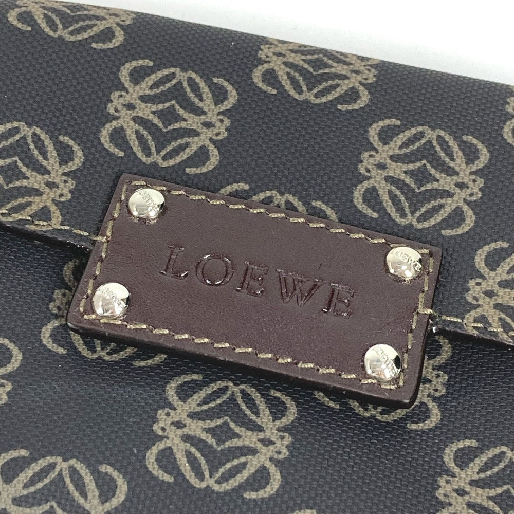 LOEWE Pouch PVC / Leather Brown Bum bag Sling bag Anagram logo pouch only