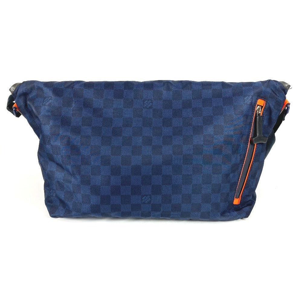 LOUIS VUITTON Shoulder Bag N41240 Leather / nylon Navy Damier Challenge Messenger Bag