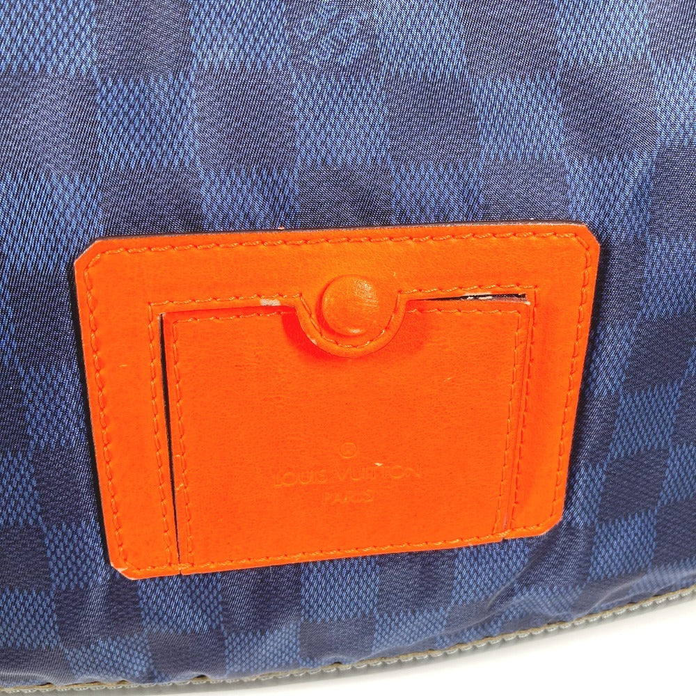 LOUIS VUITTON Shoulder Bag N41240 Leather / nylon Navy Damier Challenge Messenger Bag