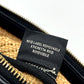 FENDI Clutch bag 8N0149 Raffia, Leather beige straw logo