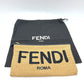 FENDI Clutch bag 8N0149 Raffia, Leather beige straw logo