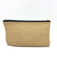FENDI Clutch bag 8N0149 Raffia, Leather beige straw logo