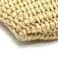 FENDI Clutch bag 8N0149 Raffia, Leather beige straw logo