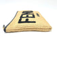 FENDI Clutch bag 8N0149 Raffia, Leather beige straw logo