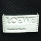 LOEWE Clutch bag leather White x pink anagram T pouch Women Used Authentic
