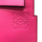LOEWE Clutch bag leather White x pink anagram T pouch Women Used Authentic