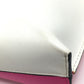 LOEWE Clutch bag leather White x pink anagram T pouch Women Used Authentic